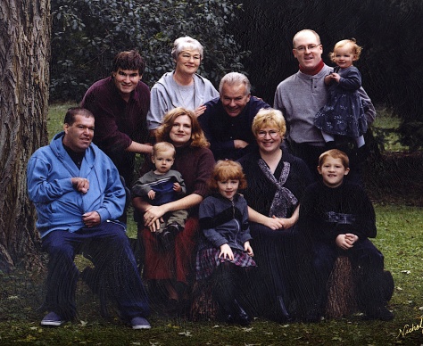 We all gathered for a portrait at Nicholson's in 2000.