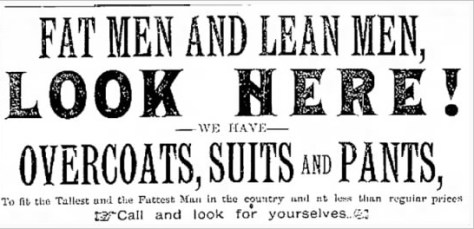 The Waukesha Journal carried this ad in November 1889.