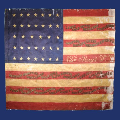 The battle flag of the Wisconsin 12th Infantry Regiment is held by the Wisconsin Veterans Museum in Madison.