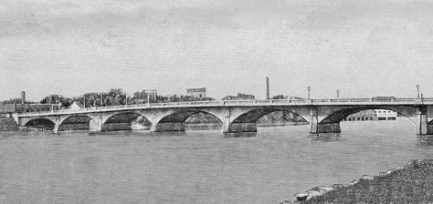 This 1940 postcard shows the Grand Avenue Bridge in Wisconsin Rapids, Wis.