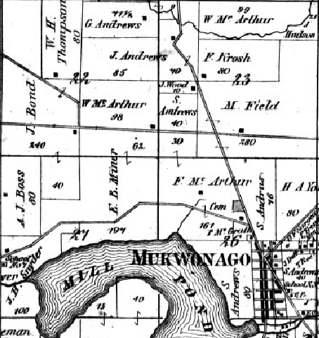 Frederick Krosch's farm was in Section 23 on this 1870 Mukwonago-area map.
