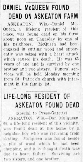 Dan Mulqueen Dies Combo